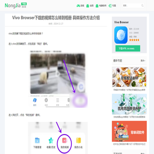 Vivo Browser下载的视频怎么转到相册 具体操作方法介绍
