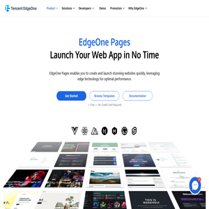 EdgeOne Pages: Fast build and deploy your web app